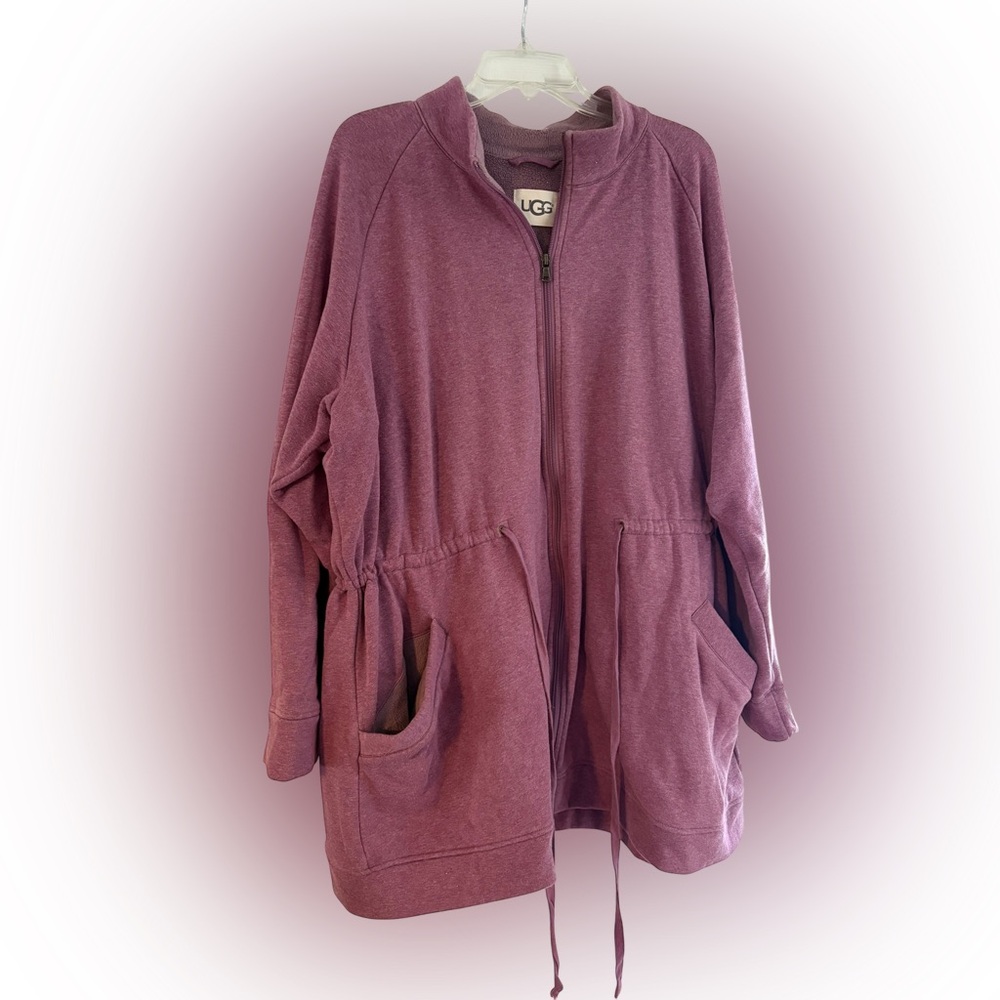 UGG Plus Raleigh Full Zipper Sweater Jacket Purple Size 3X